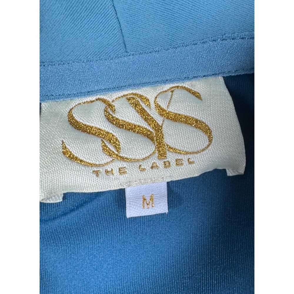 SSYS The Label Womens Golf Tennis Zip Sleeveless Dress Built In Shorts Blue Med - Picture 8 of 11